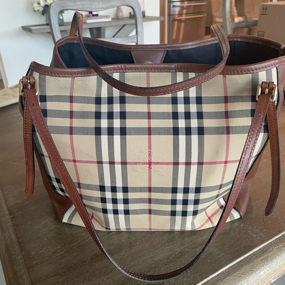 Authentic Burberry Small Canterbury Horseferry Check tote